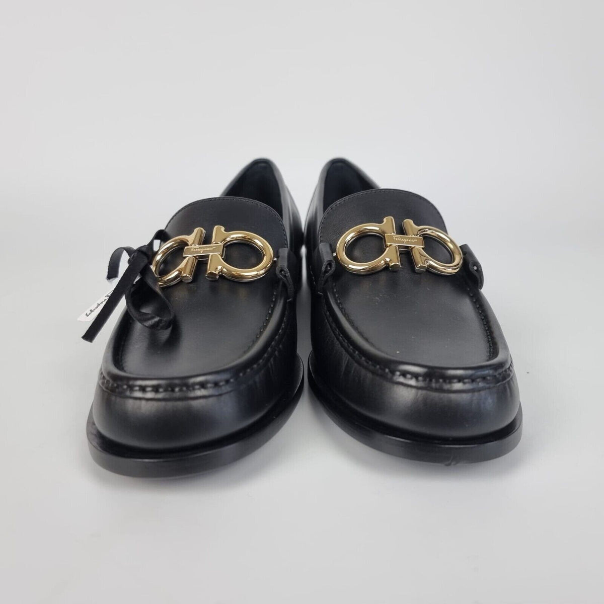 FERRAGAMO Rolo Women's Black Loafers New US8