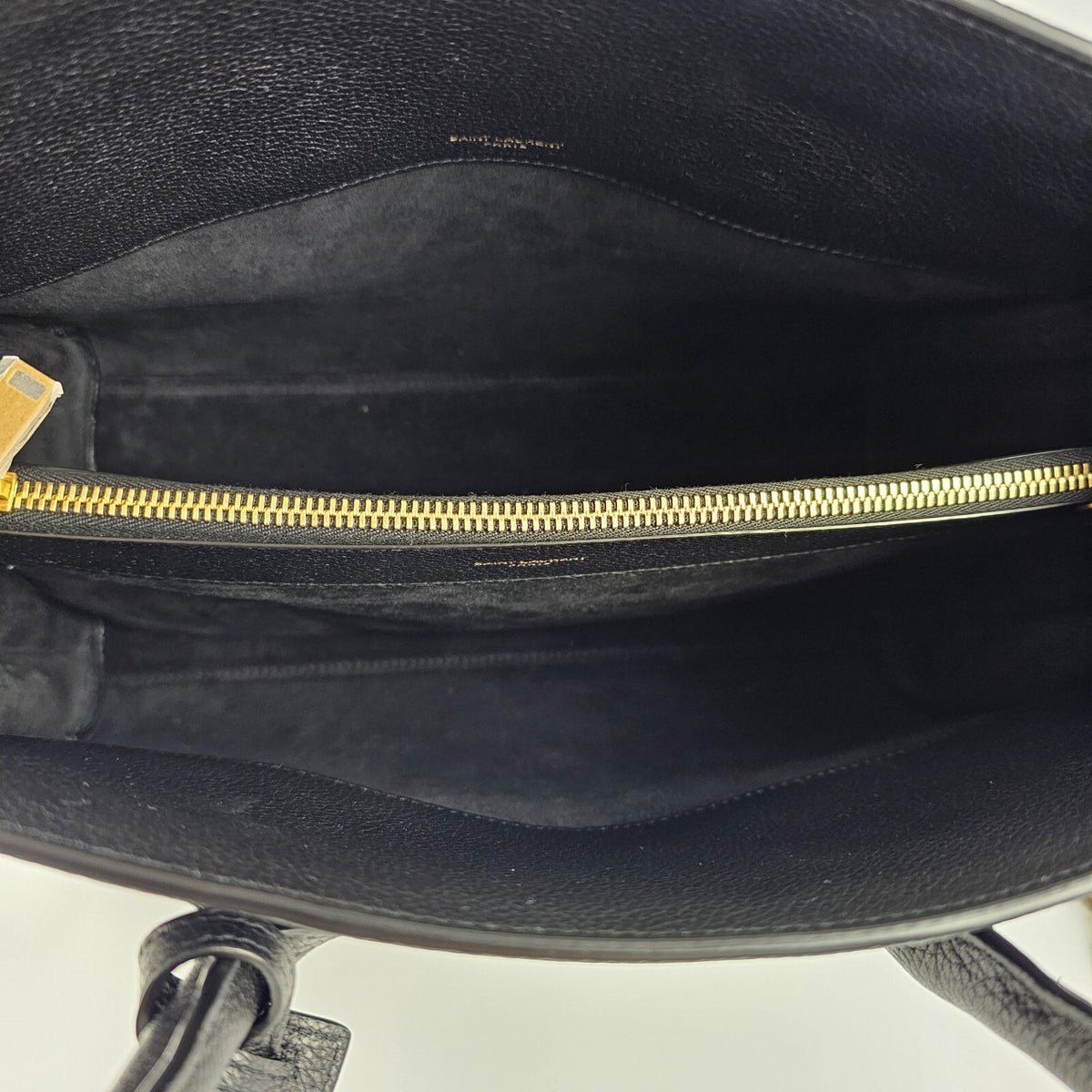 SAINT LAURENT Sac De Jour $3600 Black Supple Grained Leather Bag New & Authentic
