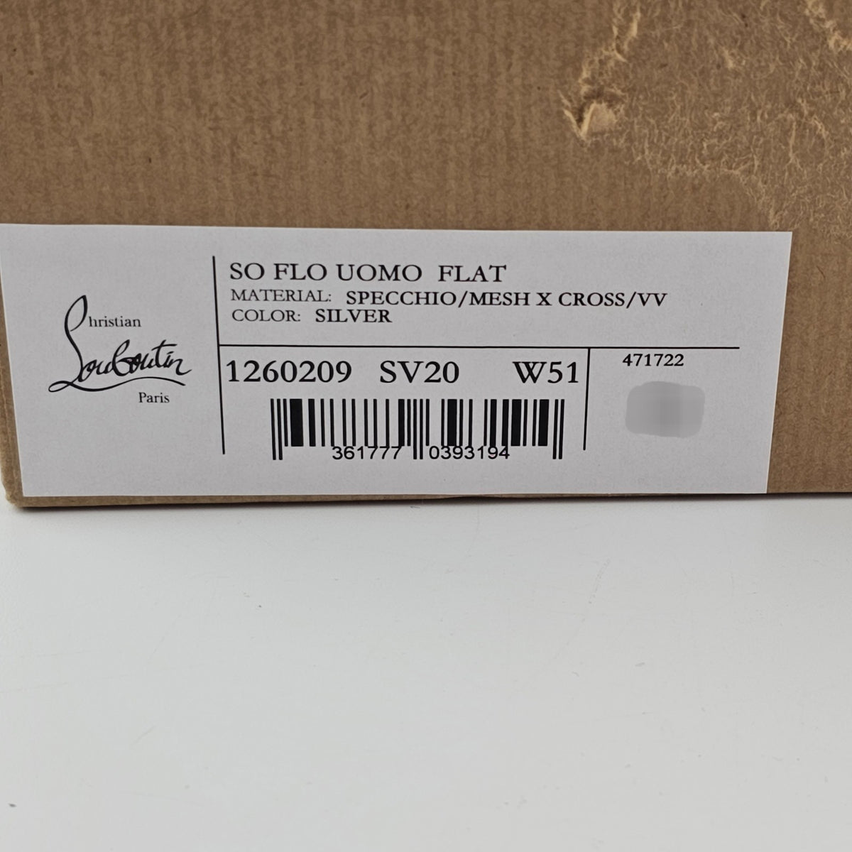 CHRISTIAN LOUBOUTIN SO Flo Silver Sneakers New & Authentic