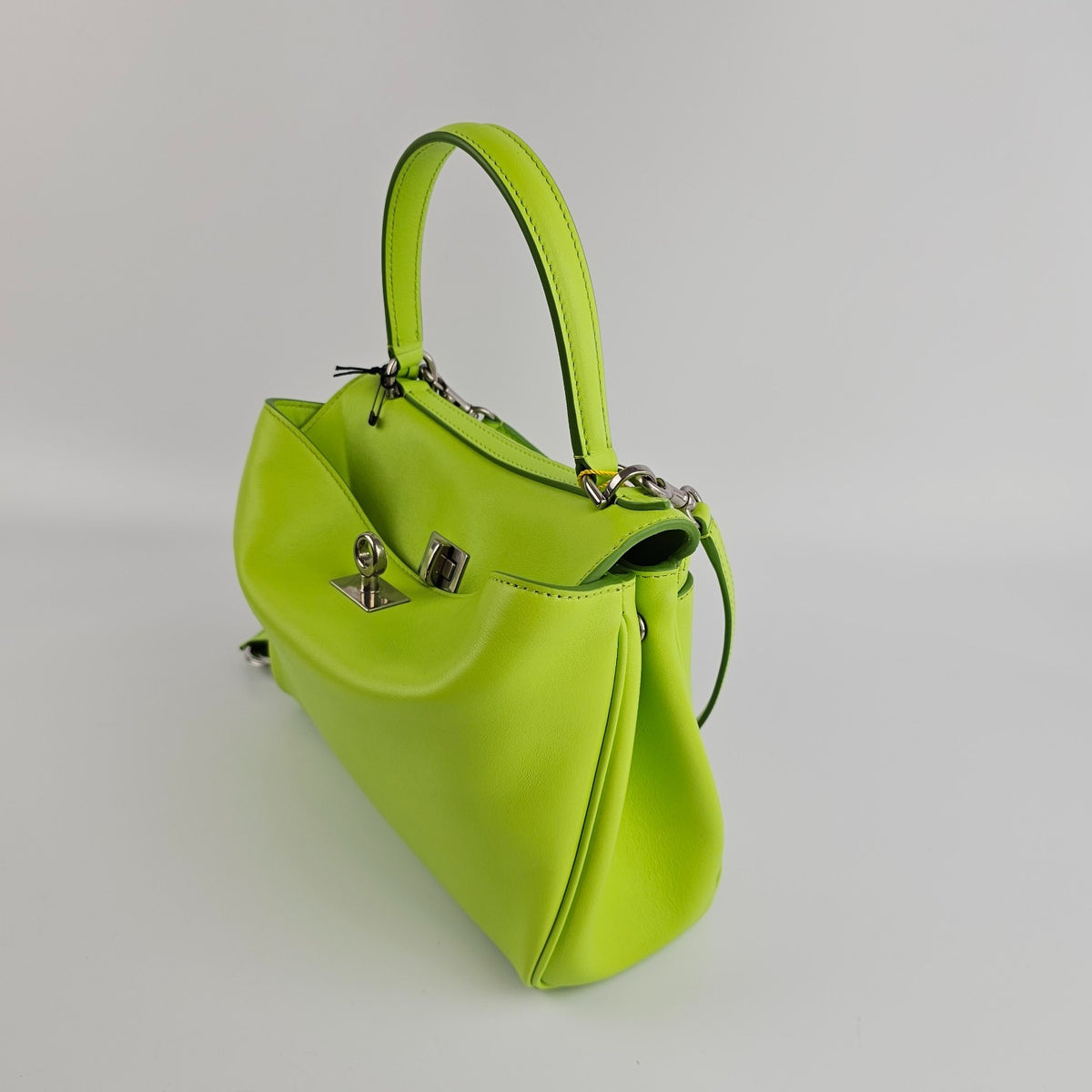 BALENCIAGA Rodeo Mini $2990 Granny Green Leather Handbag New And Authentic