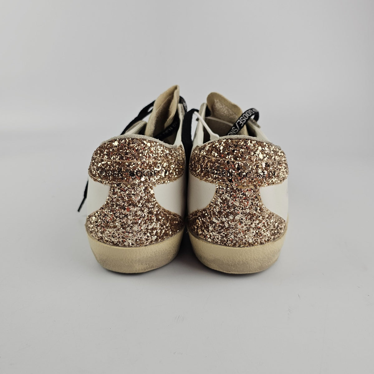GOLDEN GOOSE Super Star Women's White/Gold Sneakers New & Authentic
