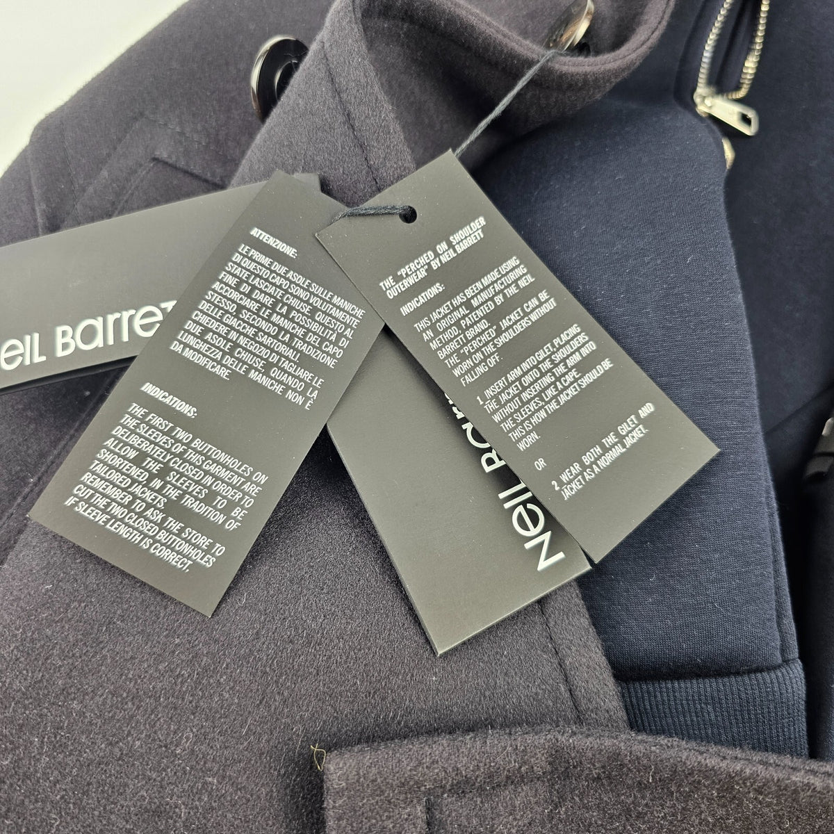 Neil Barrett Dark Woven Coat Size L (50) New