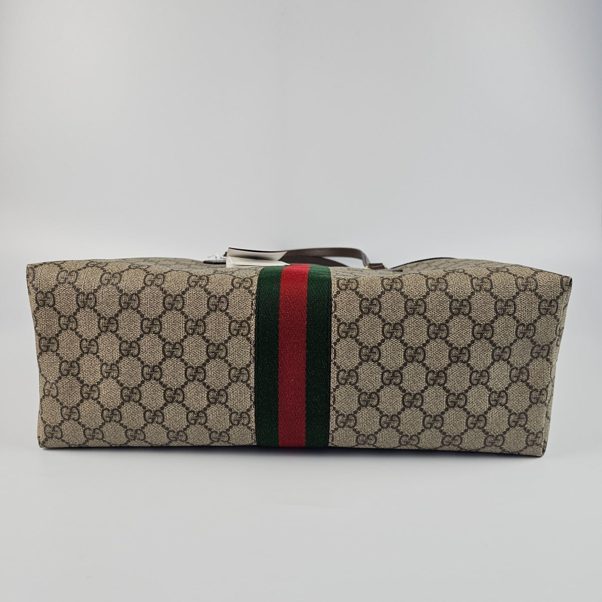 GUCCI Ophidia Large Beige/Dark Brown  GG Canvas Tote Bag New & Authentic