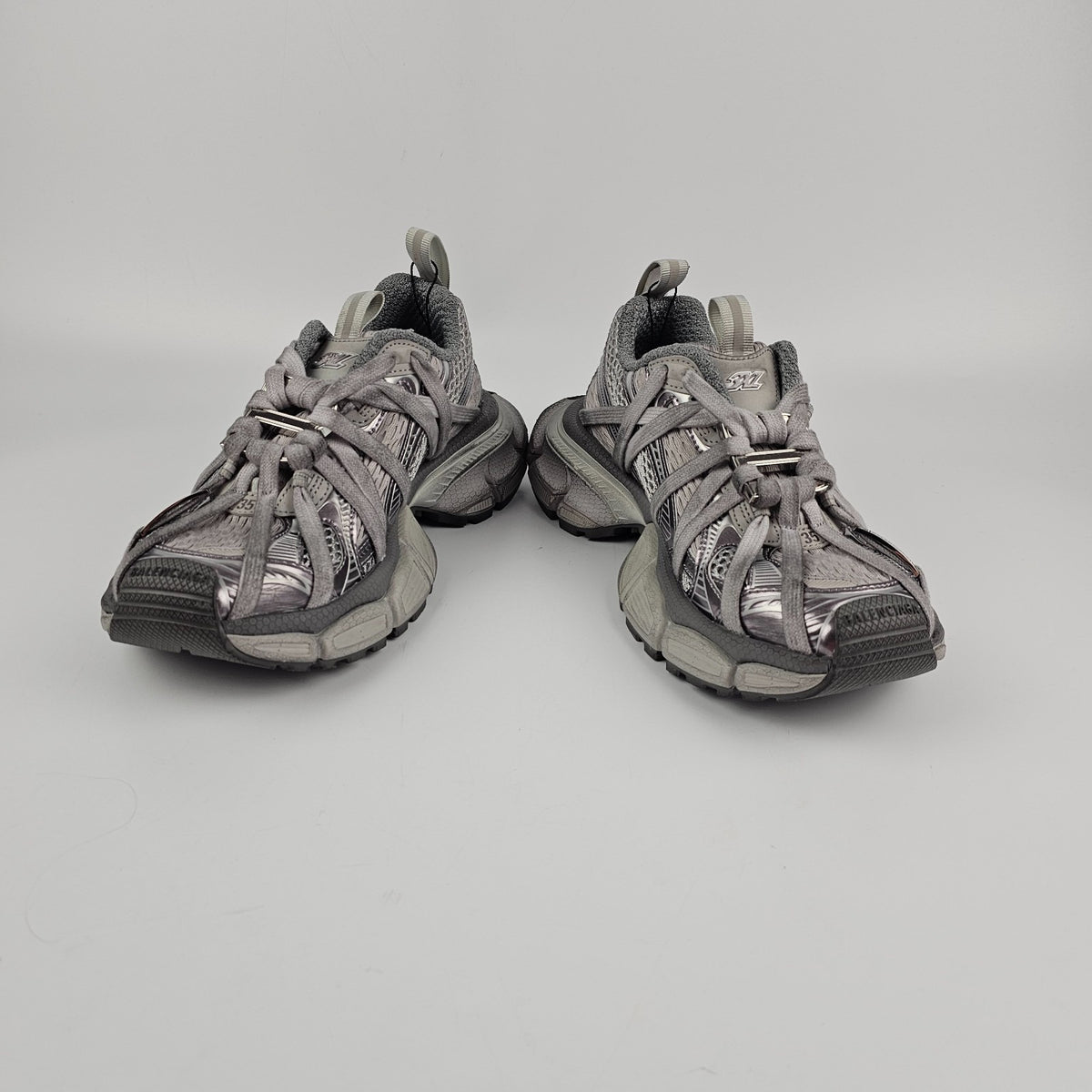 BALENCIAGA 3XL Extreme Laces $1400 Women's Gray Sneakers New