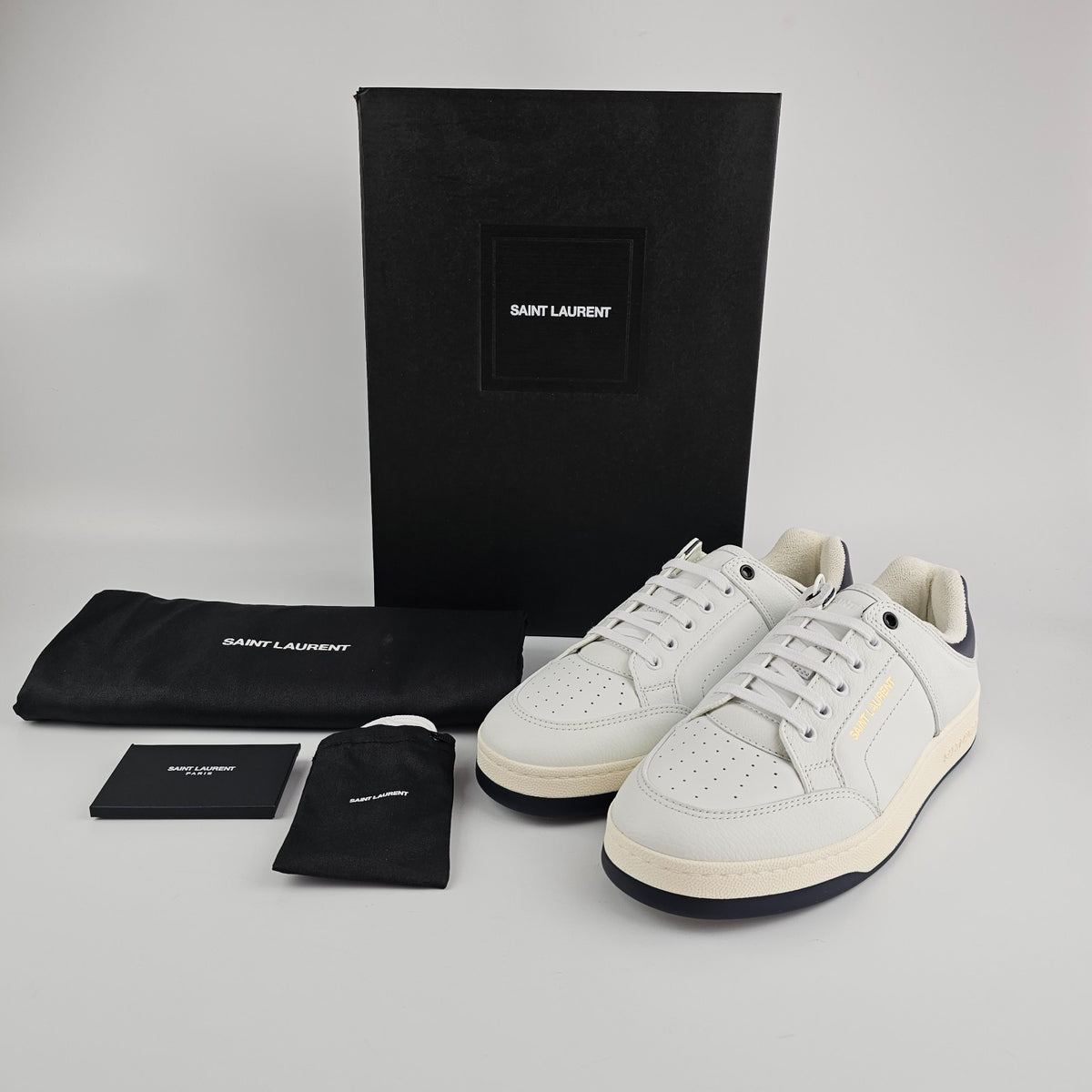 SAINT LAURENT SL/61 White/Black Sneakers New & Authentic