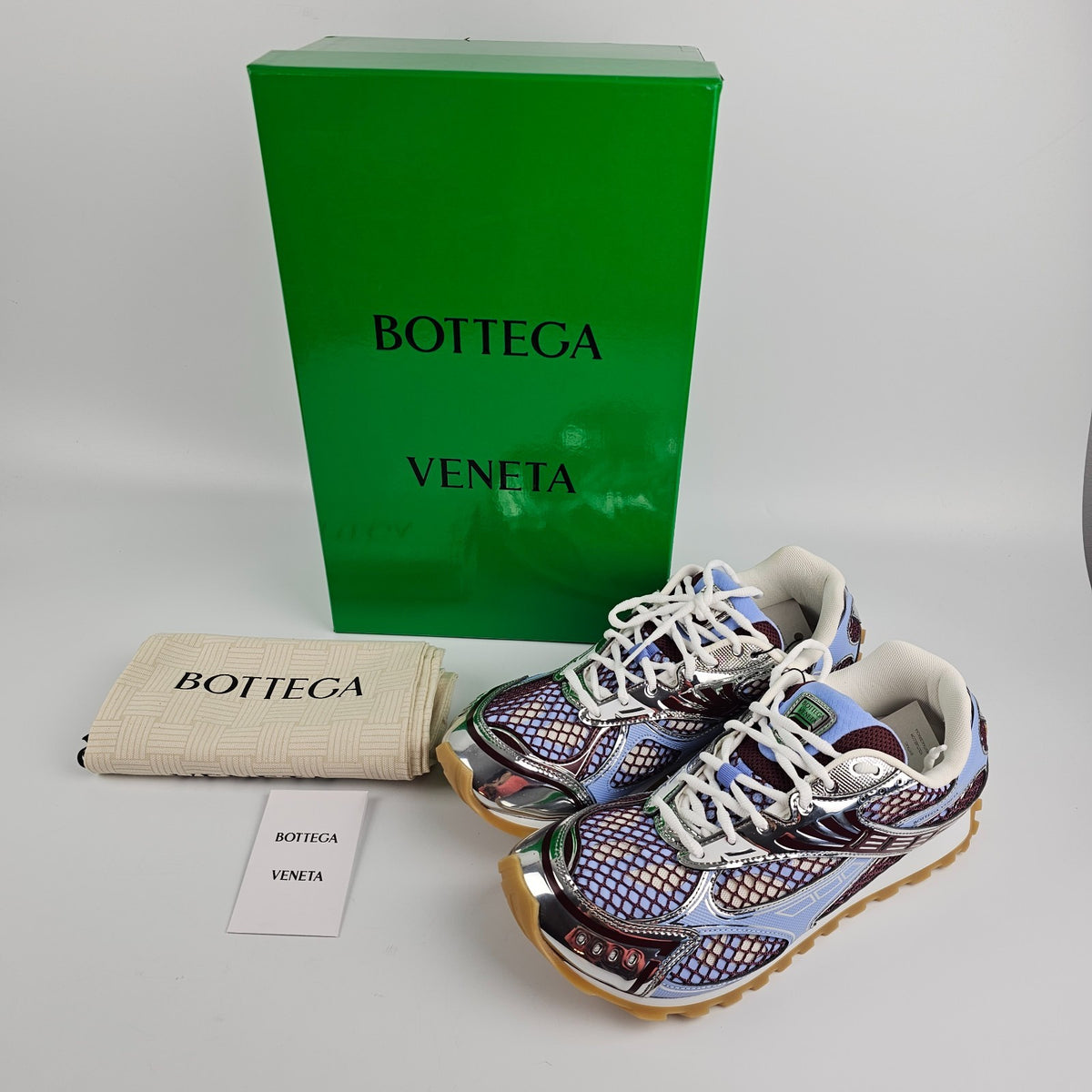 BOTTEGA VENETA Orbit Men's Barolo/Blue Sneakers New