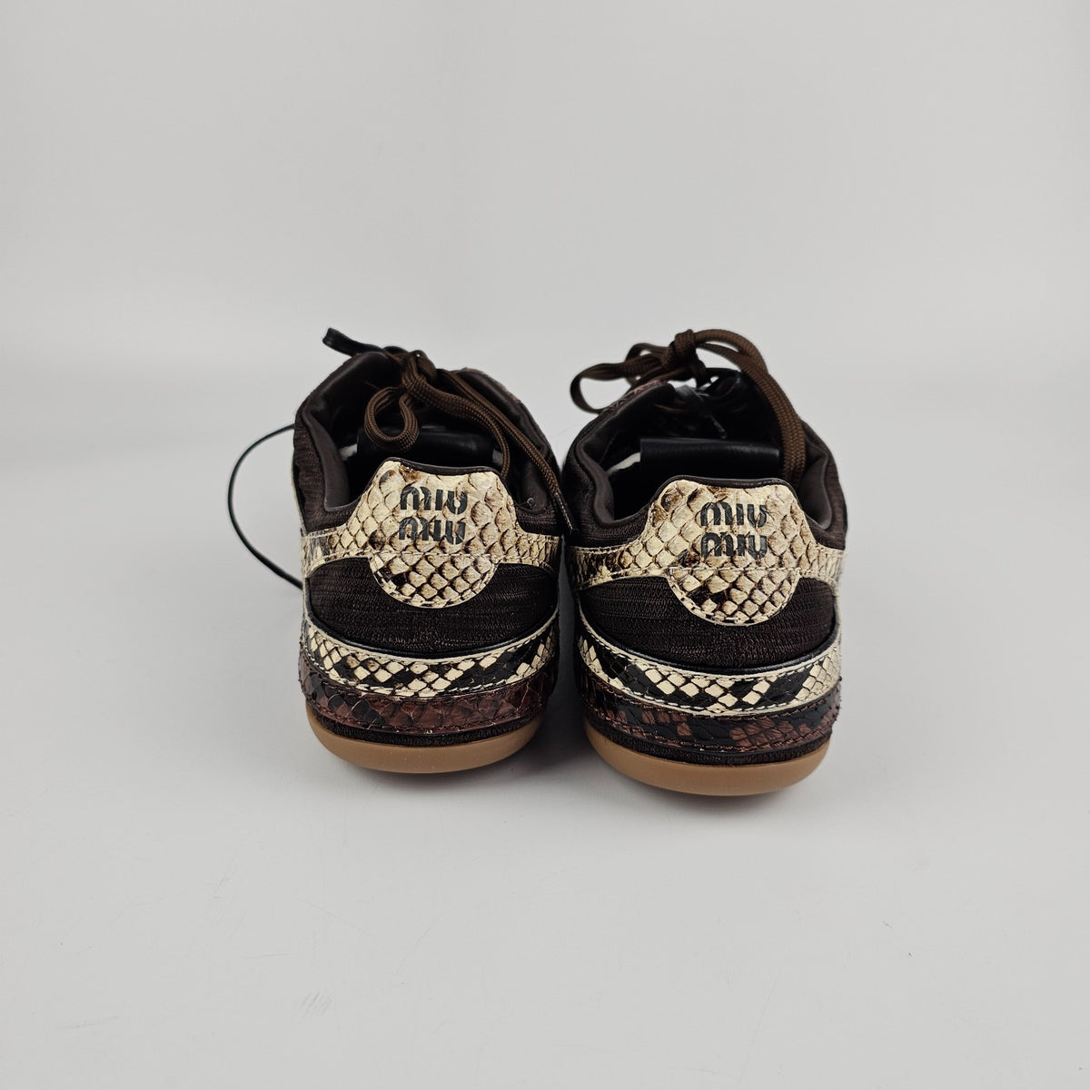 MIU MIU Gymnasium $1350 Tabacco Sneakers New & Authentic