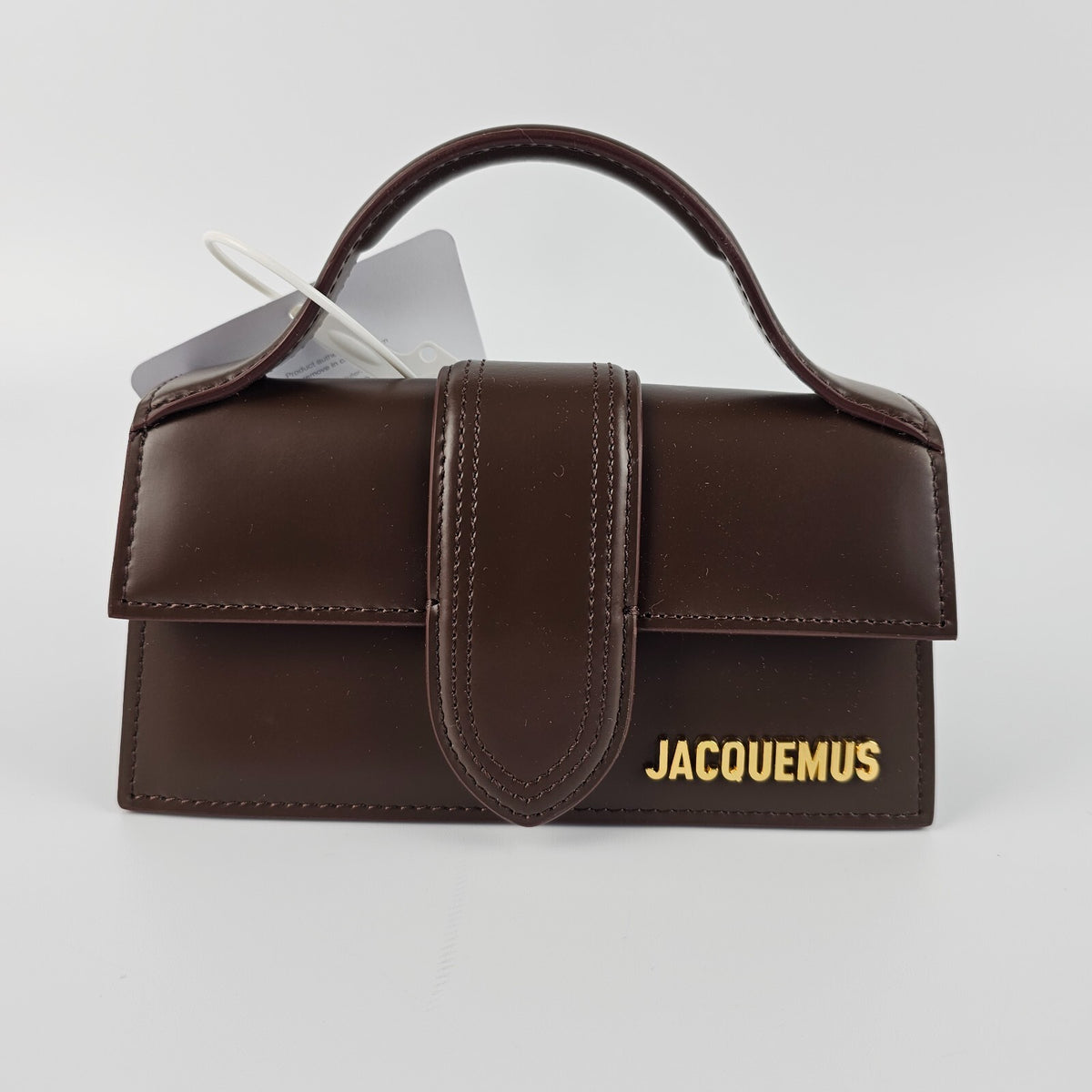 JACQUEMUS The Bambino $820 Brown Leather Flap Small Shoulder Bag New/Authentic