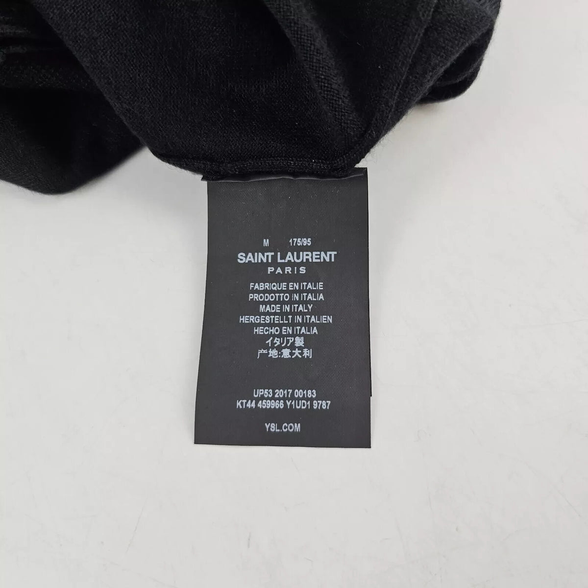 SAINT LAURENT Men's Black Universite Sweater New Size M