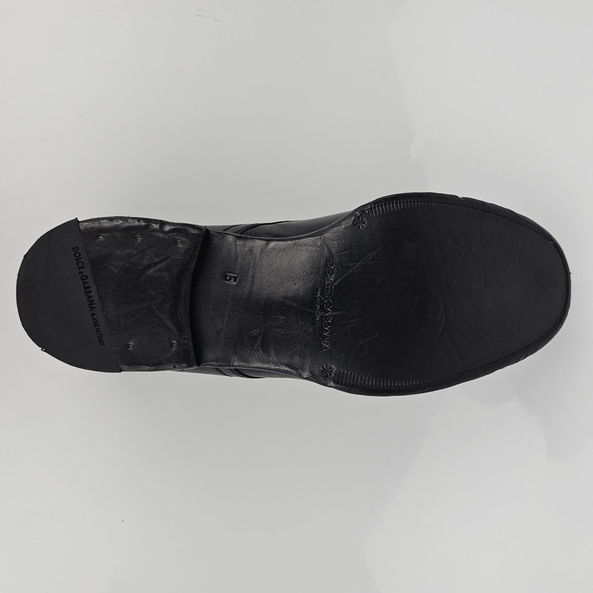DOLCE&GABBANA Black Derby Shoes New Size 39 US 6