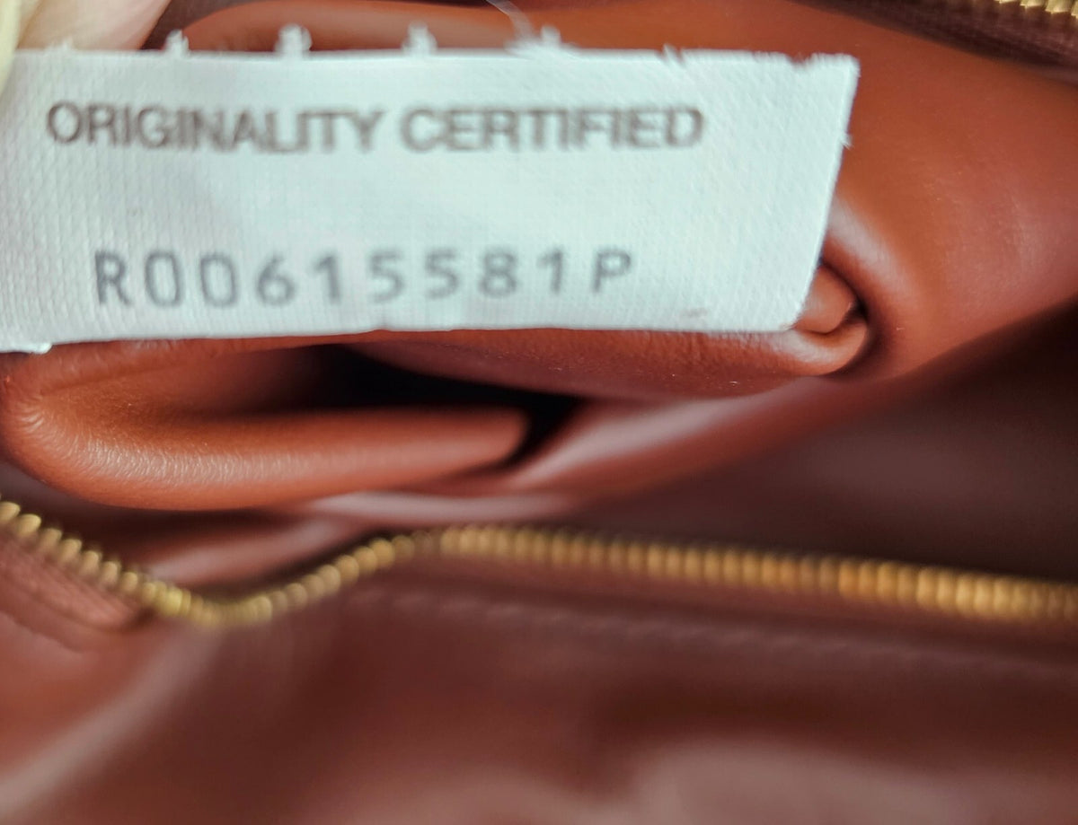 BOTTEGA VENETA Hop Small $4600 Sapele Leather Shoulder Bag New & Authentic
