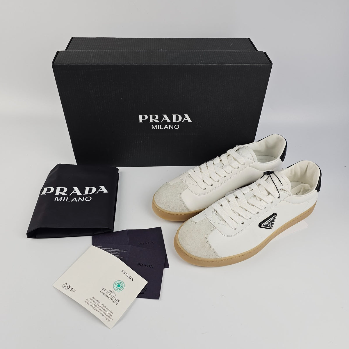 PRADA Lane White Sneakers New & Authentic
