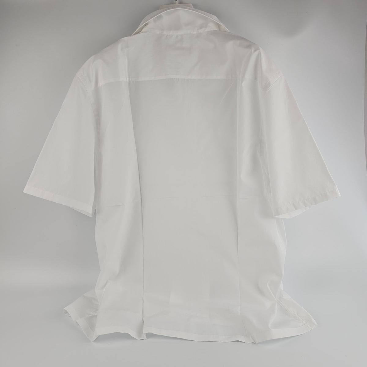 PRADA White Cotton Short Sleeve Shirt New And Authentic