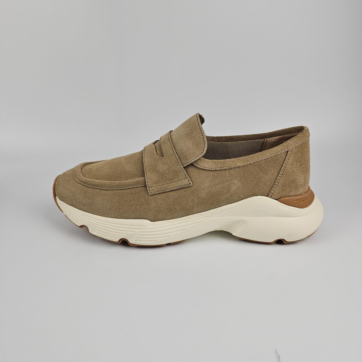 TOD'S Sport Runner Beige Suede Sneakers New And Authentic