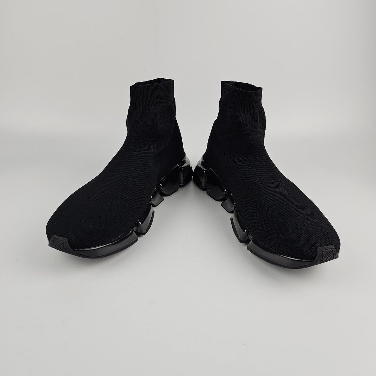 BALENCIAGA Speed 2.0 Full Clear Sole $1100 Men's Black Sneakers New & Authentic