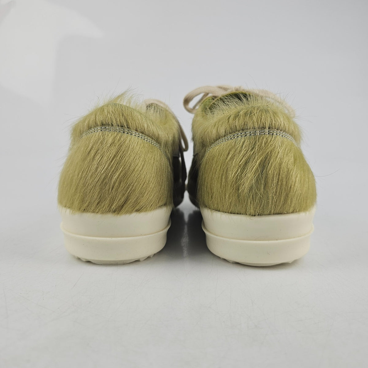 RICK OWENS Dirty Acid/Milk Vintage Leather Low Top Sneakers New Size 40.5 US 7.5