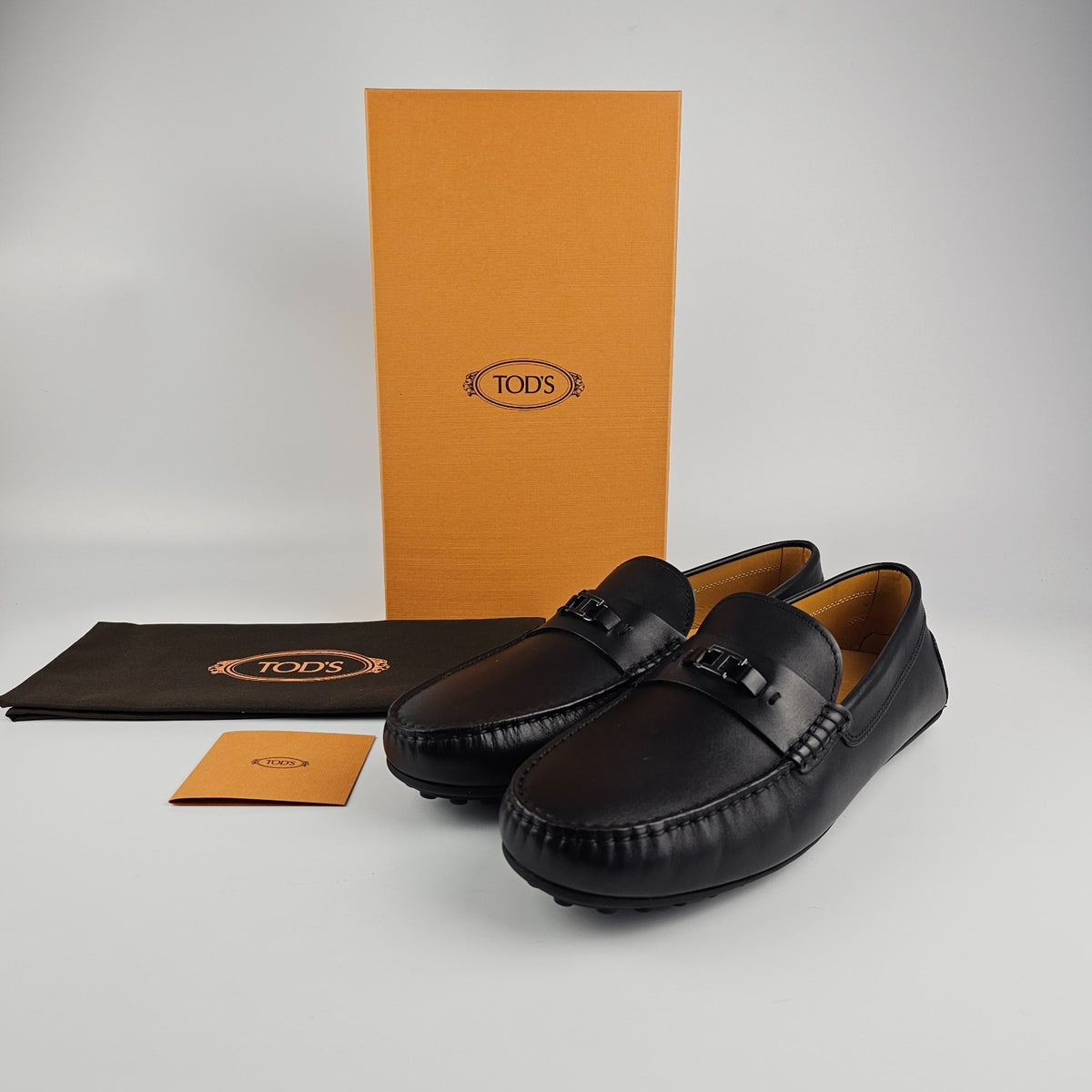 TOD'S City Gommino Black Loafers New & Authentic
