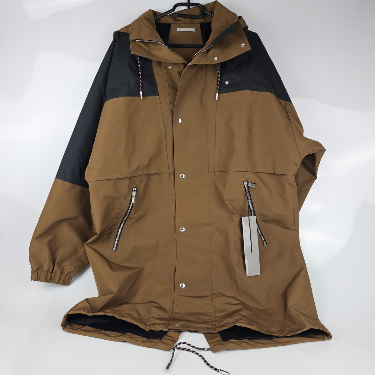 Dior Homme Beige Oversized Hooded Nylon Parka New Size IT52/L