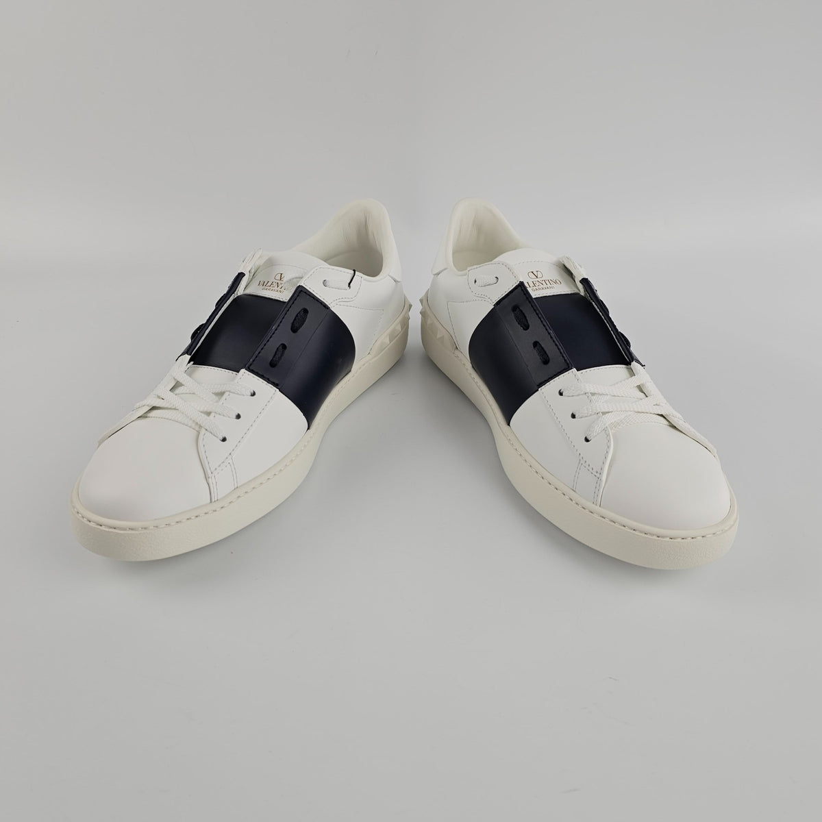 VALENTINO GARAVANI Open White/Marine Sneakers New & Authentic