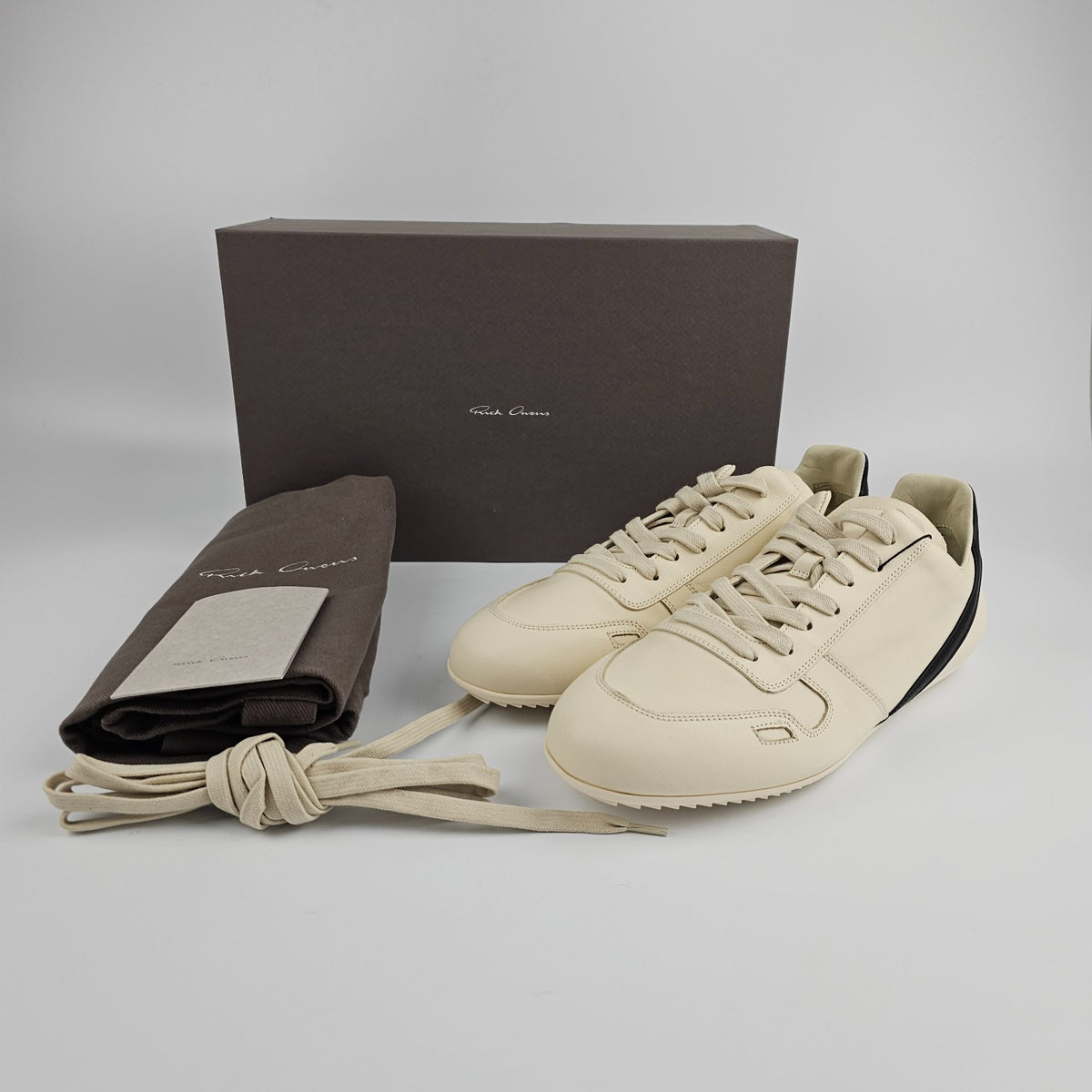 RICK OWENS Minimal $895 Milk Sneakers New & Authentic