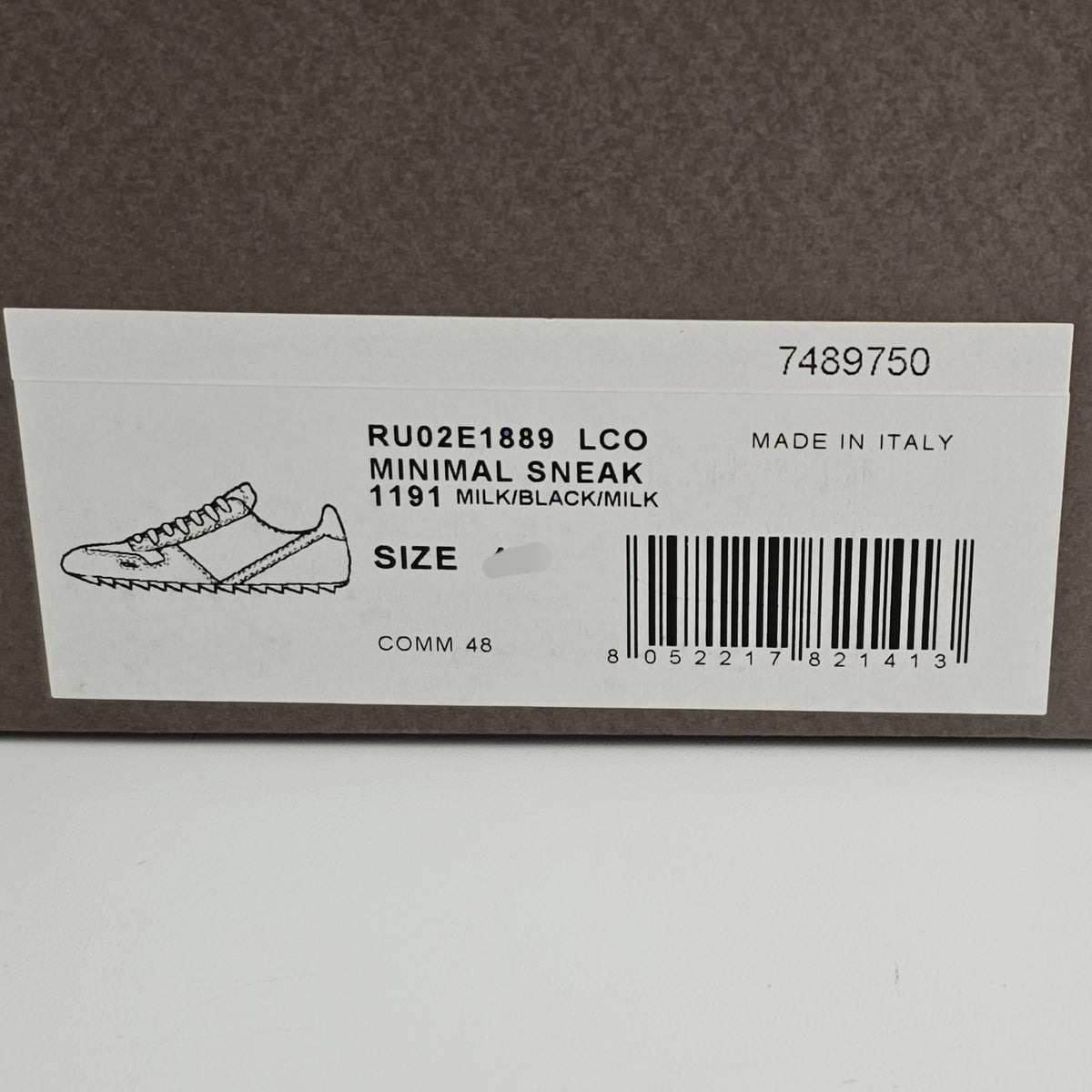 RICK OWENS Minimal $895 Milk Sneakers New & Authentic