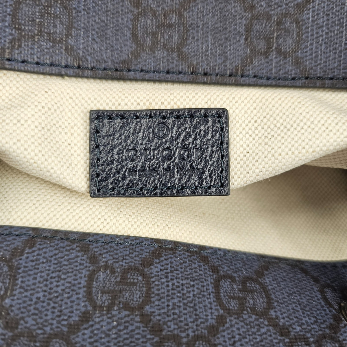GUCCI Ophidia Large $2550 Blue GG Canvas Backpack New & Authentic