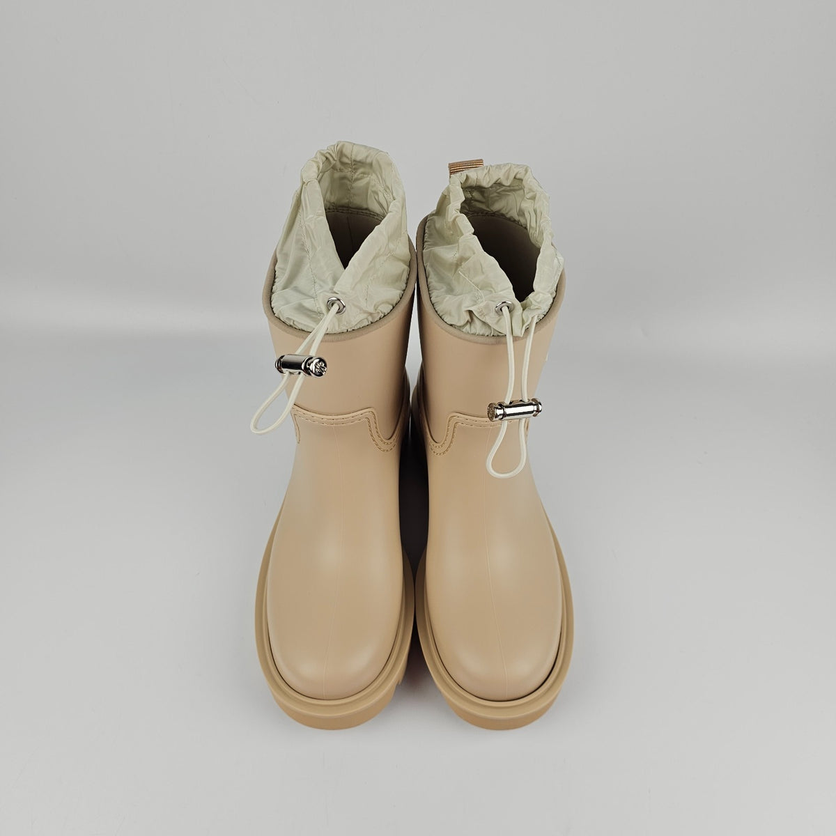 MONCLER Kickstream Beige Rain Boots New