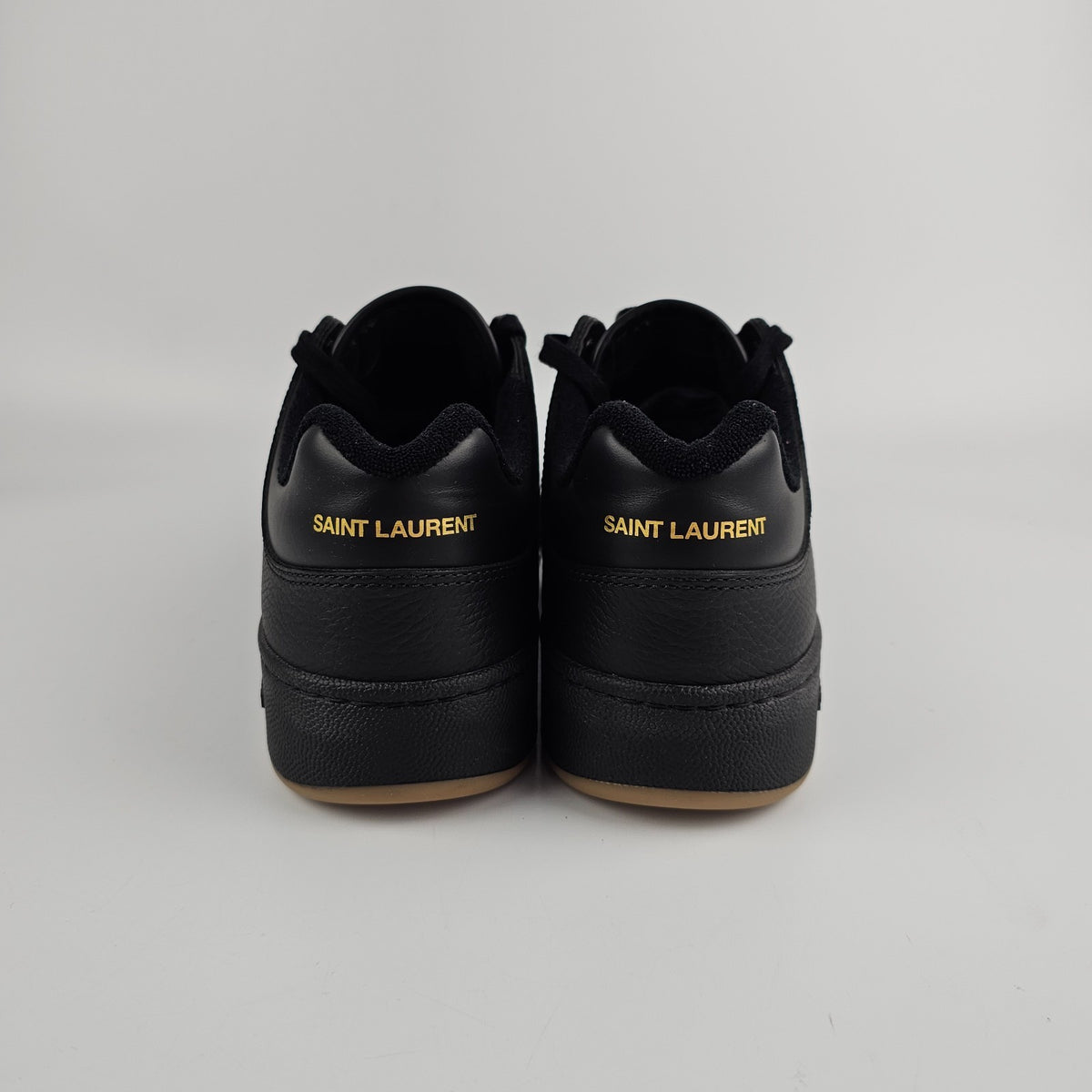 SAINT LAURENT SL/61 $880 Black Perforated Leather Sneakers New And Authentic