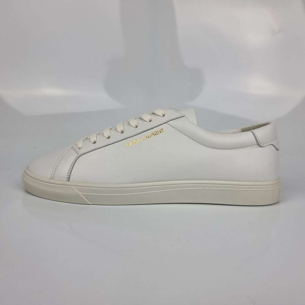 SAINT LAURENT White Andy Low Top Sneakers New