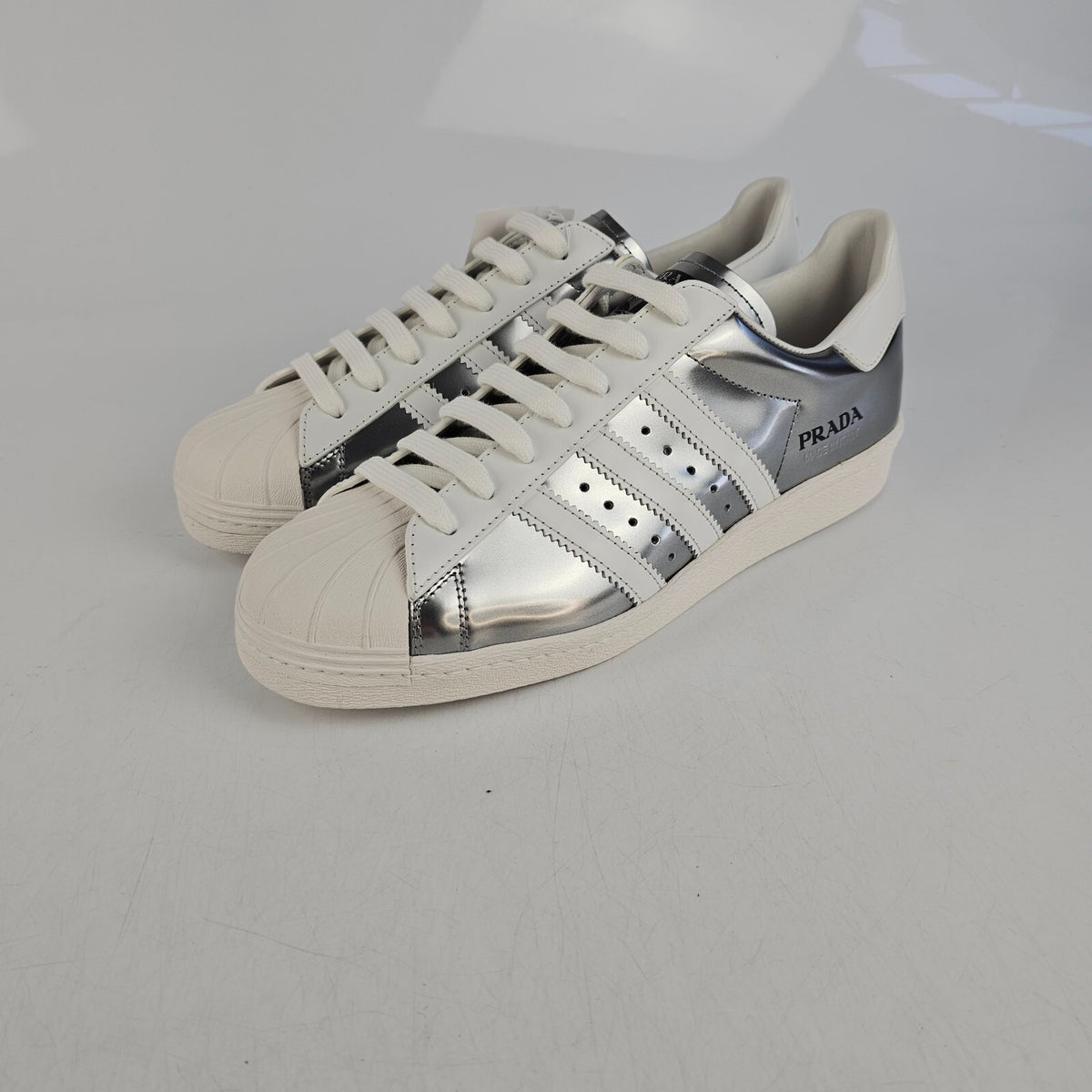 PRADA Men's Silver Sneakers Size US 9 UK 8 1/2 EU 42 2/3 New