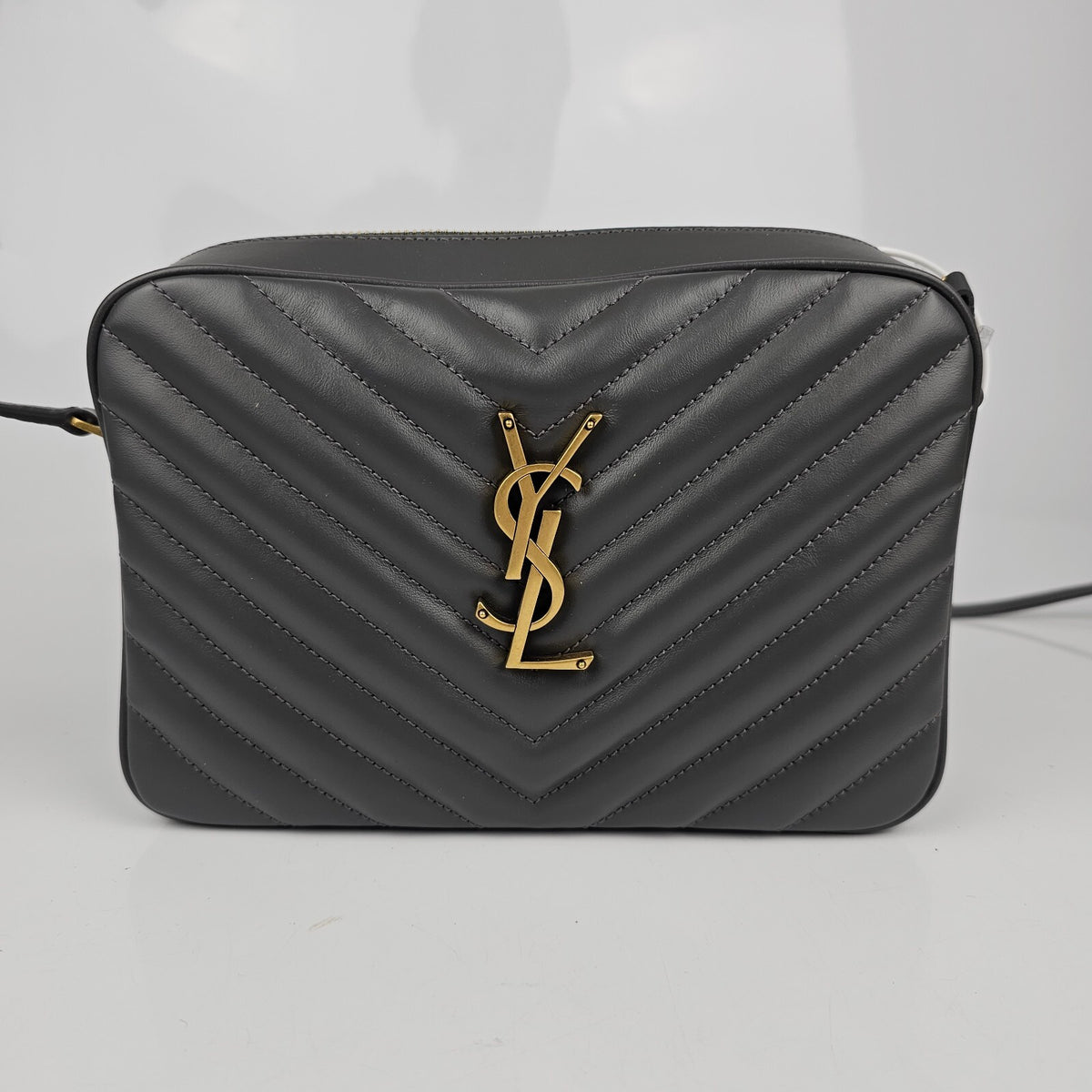 SAINT LAURENT Lou Storm Leather Camera Bag New