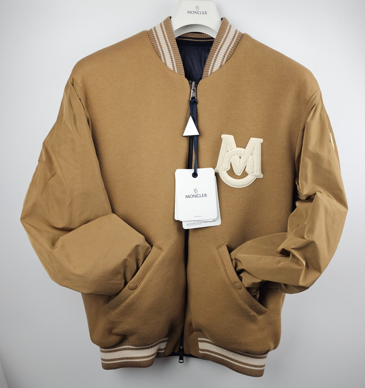 MONCLER Vennes $2290 Men's Camel Beige Reversible Jacket New