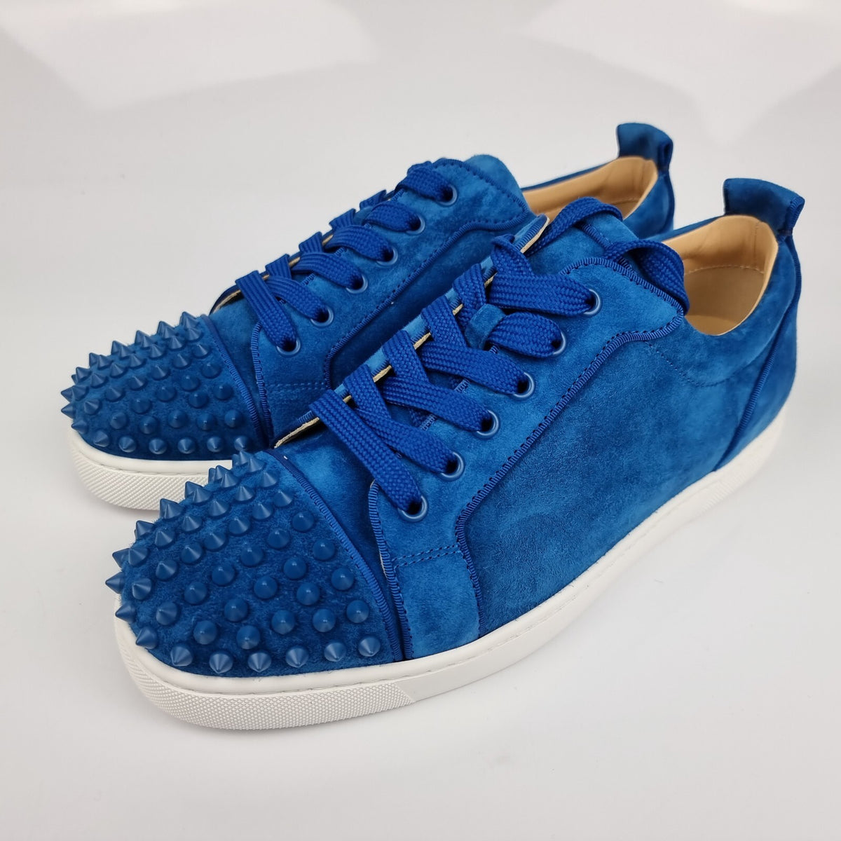 CHRISTIAN LOUBOUTIN Louis Junior Blue Sneakers New Size 41 US 8