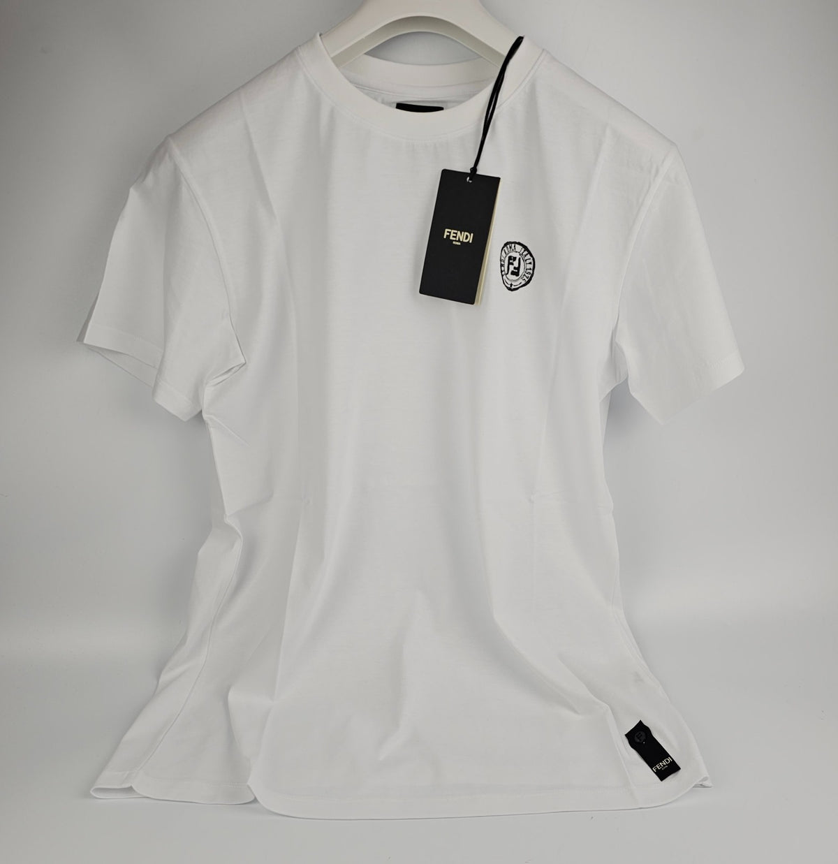 FENDI $790 White Cotton T-shirt New & Authentic