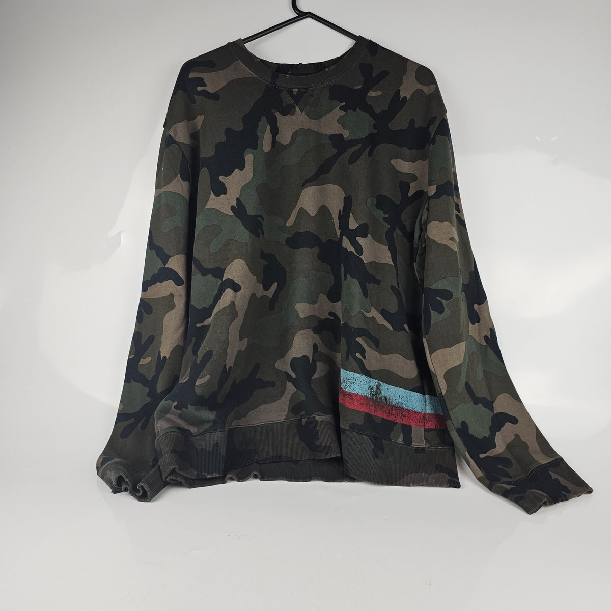 Valentino Green Camouflage Sweater Size M New