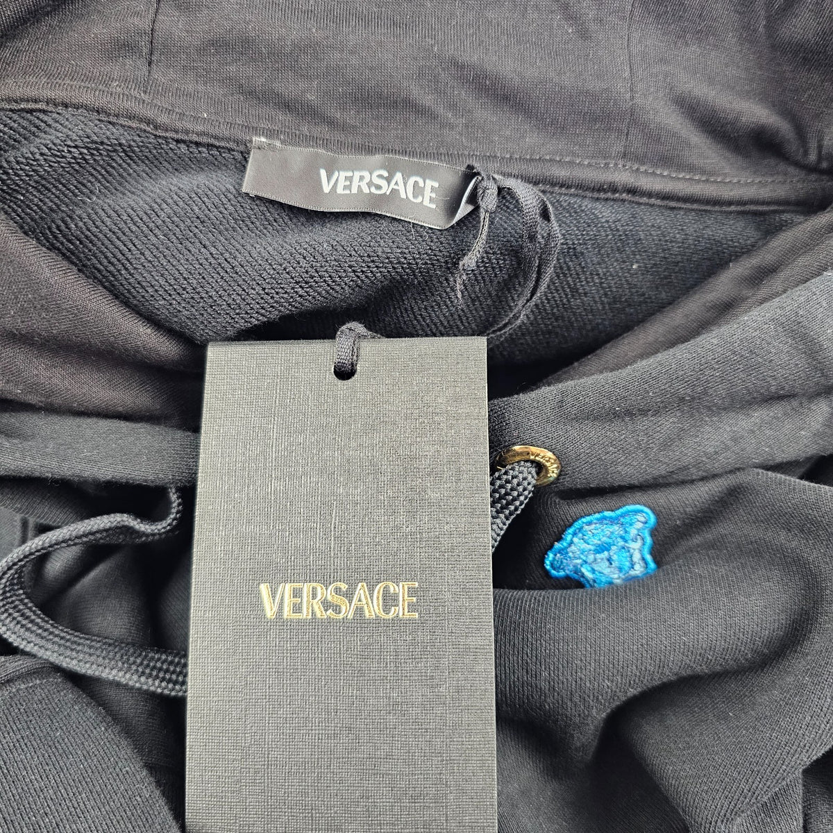 VERSACE Medusa Black Cotton Hoodie New & Authentic