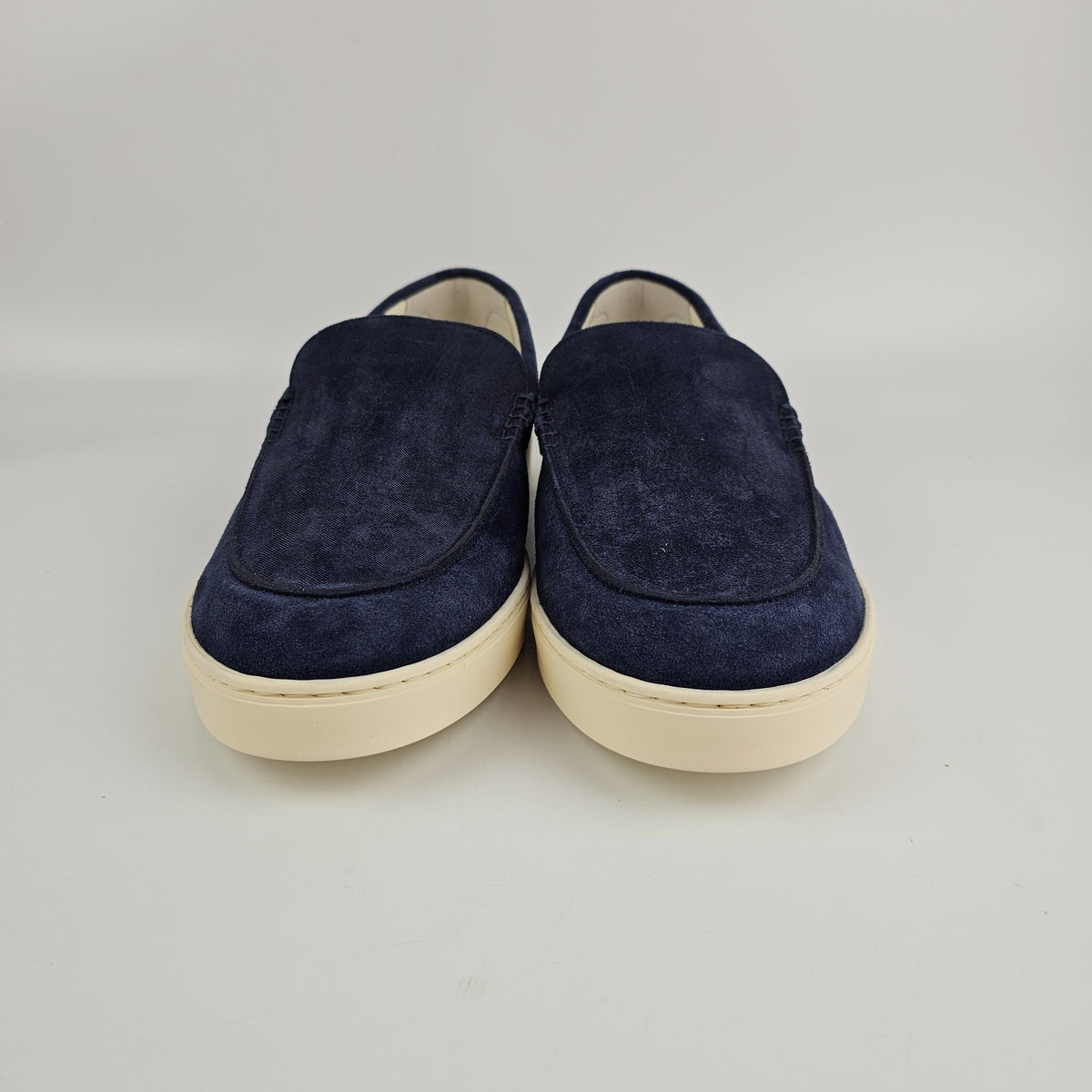 BRUNELLO CUCINELLI $1100 Navy Blue Suede Loafer Sneakers New & Authentic