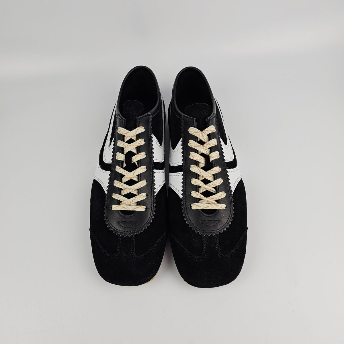 DRIES VAN NOTEN Men's Black/White Suede Sneakers New & Authentic