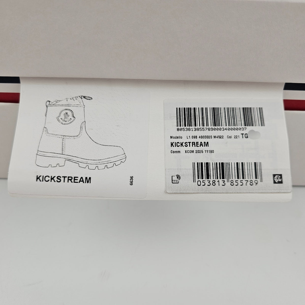 MONCLER Kickstream Beige Rain Boots New