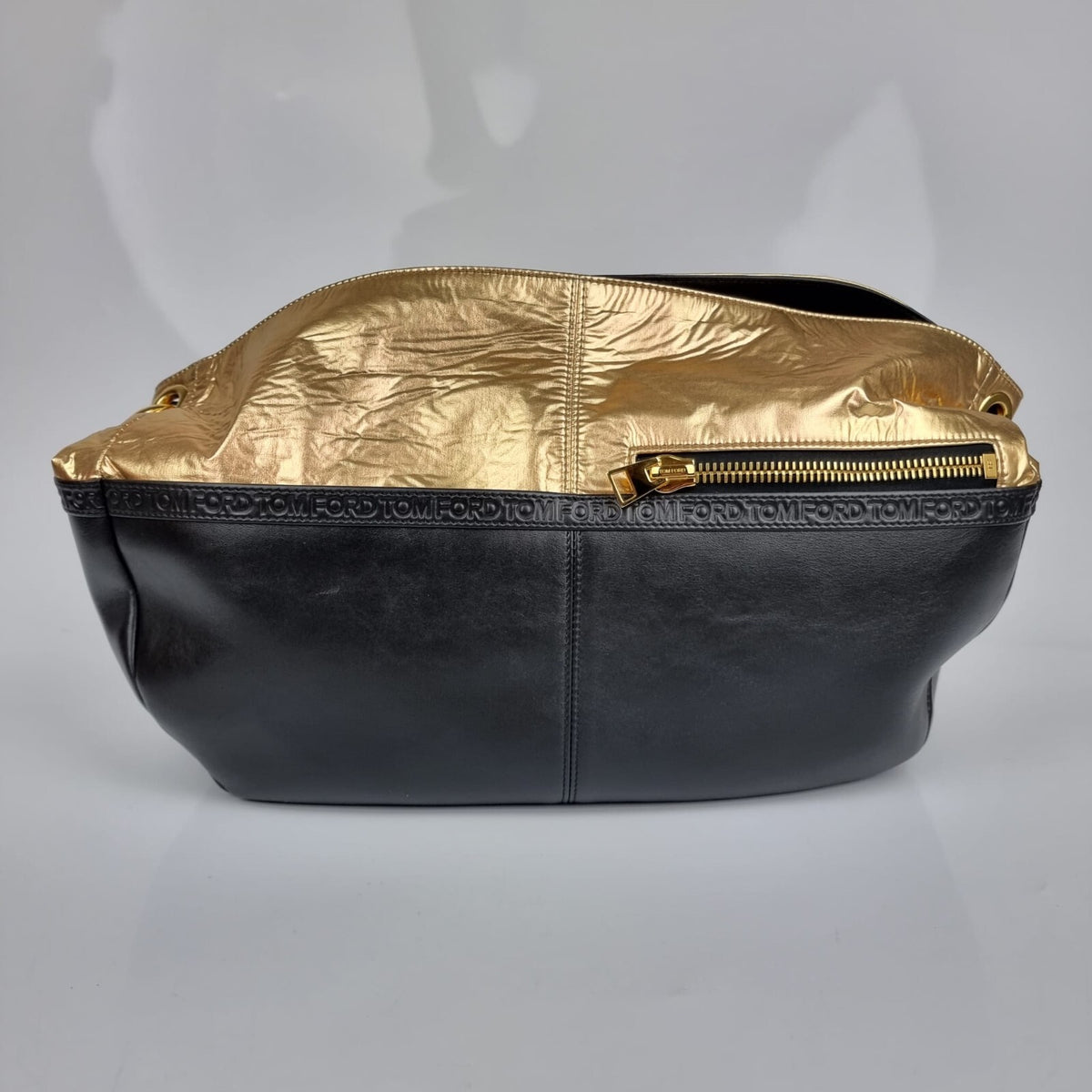 TOM FORD Black/Gold Shoulder Bag New