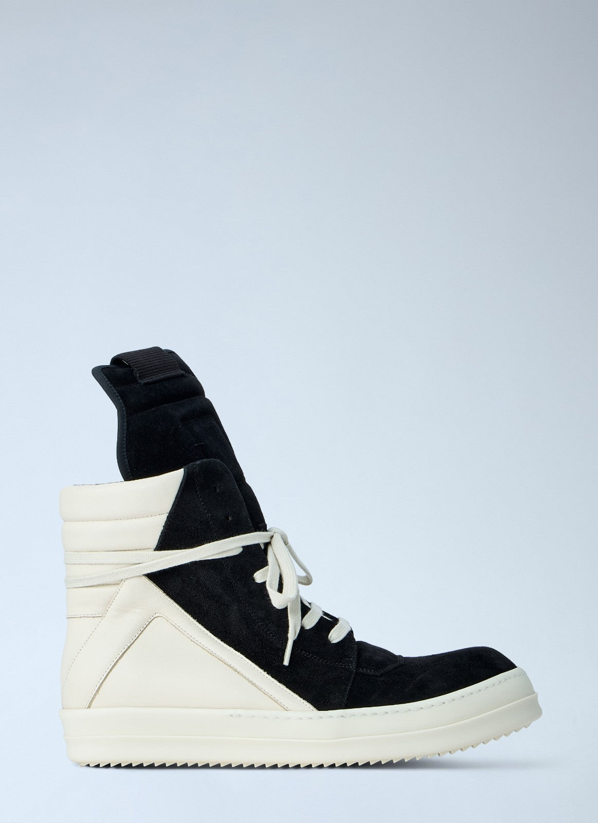 RICK OWENS Tower Geobasket Black/Milk Suede Sneakers New & Authentic