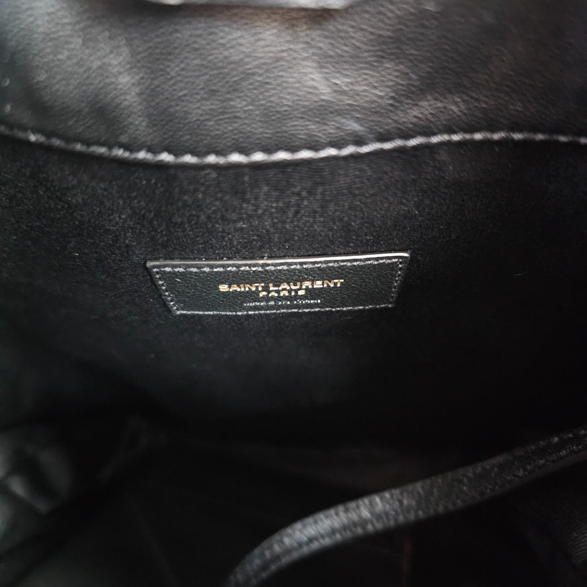 SAINT LAURENT Jamie 4.3 Pochon Black Leather Shoulder Bag New/Authentic