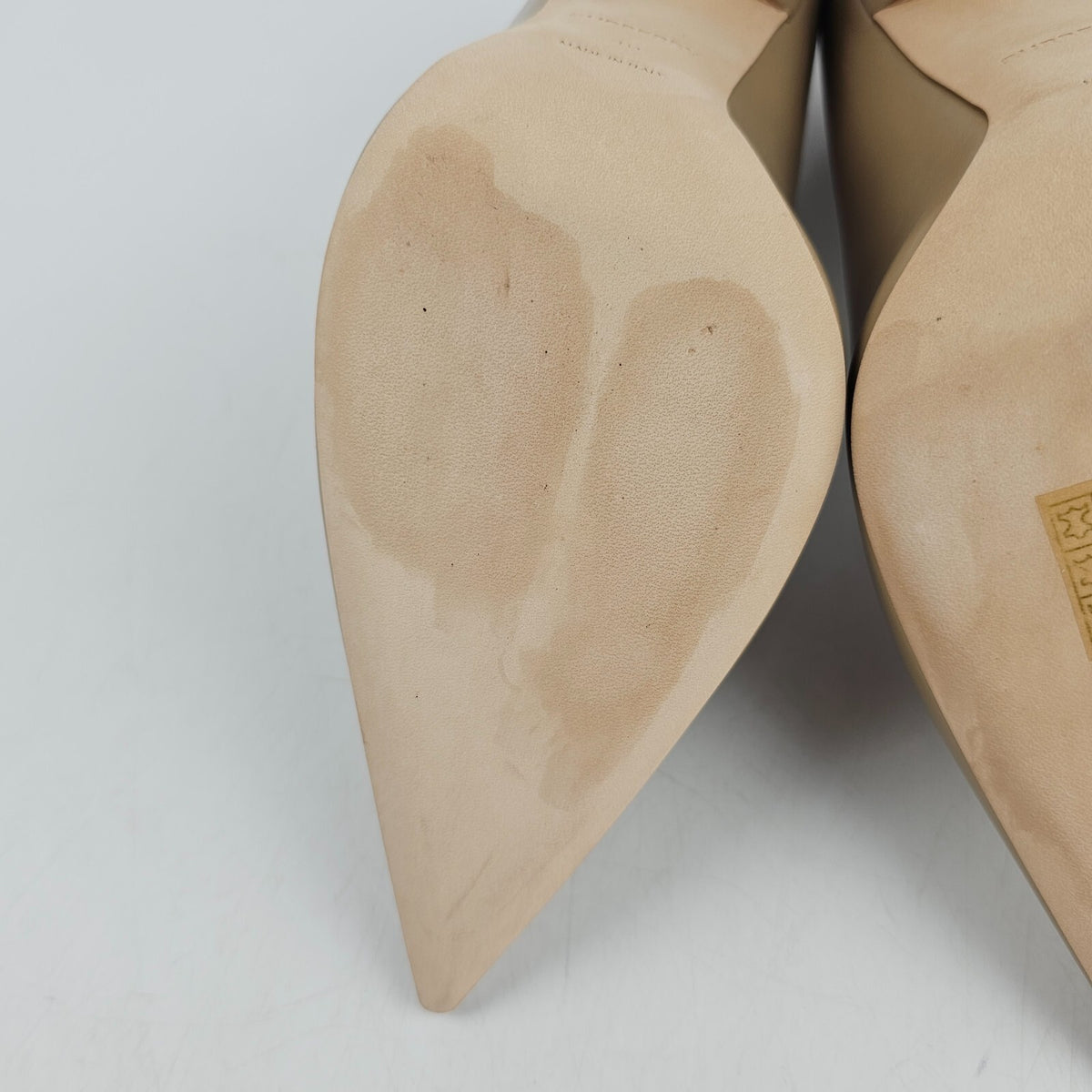 BURBERRY Ezra 100mm Nude Leather Pumps Size 40 US 10