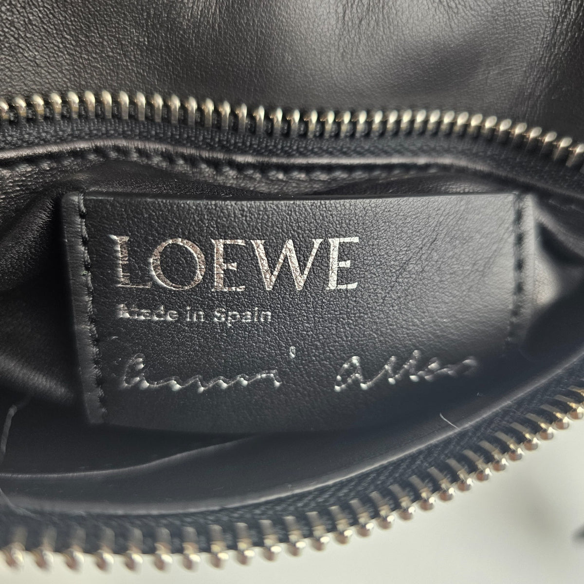 LOEWE Puzzle Small $5150 Black/White Woven Top Handle Bag New & Authentic