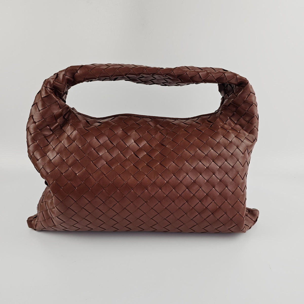 BOTTEGA VENETA Hop Small $4600 Sapele Leather Shoulder Bag New & Authentic