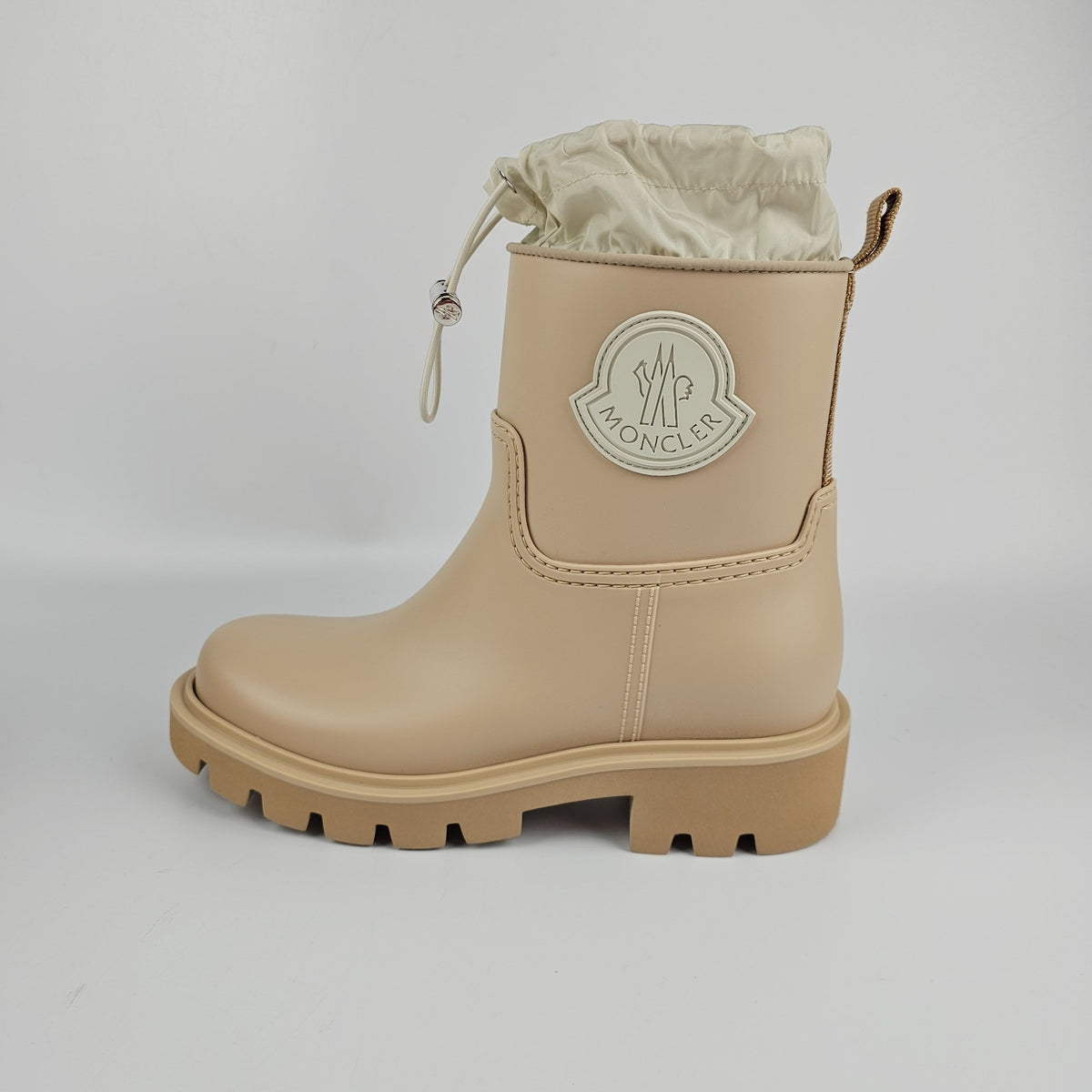 MONCLER Kickstream Beige Rain Boots New
