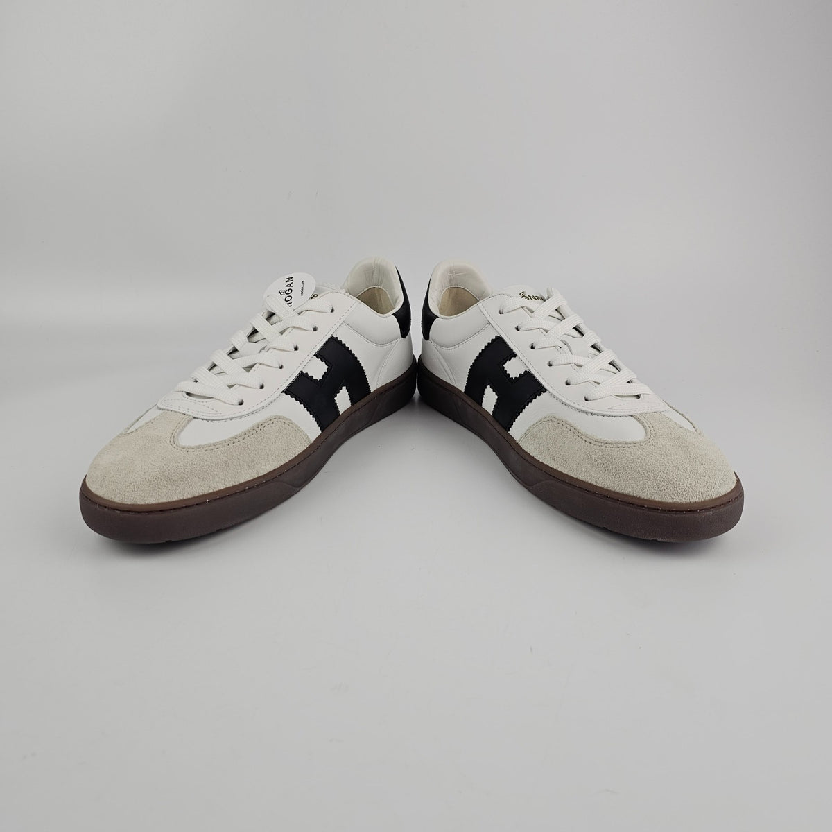 HOGAN Cool White Leather Suede Sneakers New & Authentic