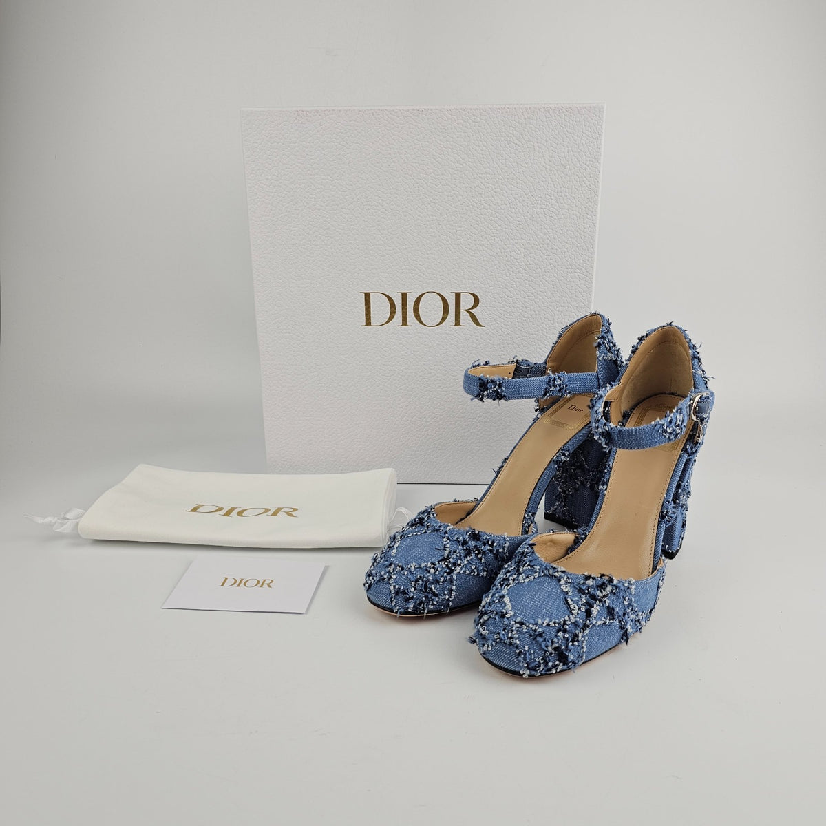DIOR $1190 Day Blue White Pumps New & Authentic