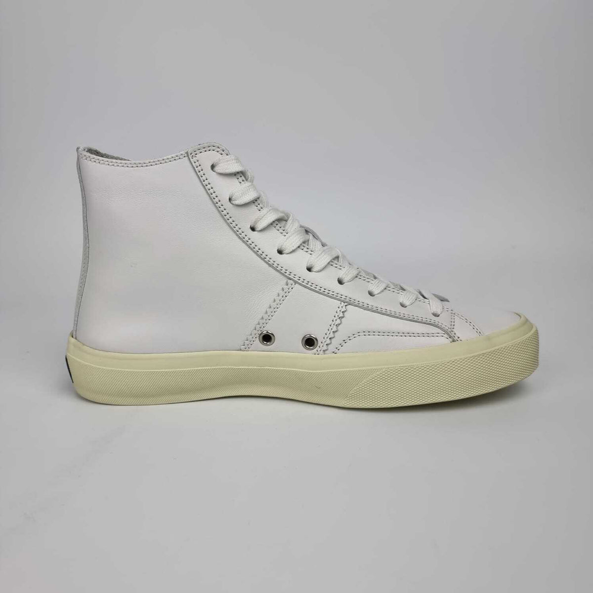 TOM FORD Cambridge White Leather High Top Sneakers New Size US 10 EU 43