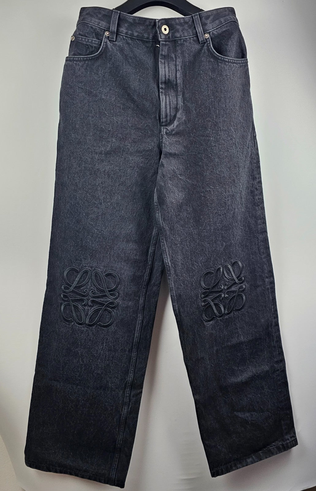LOEWE Baggy Black Cotton Jeans New & Authentic